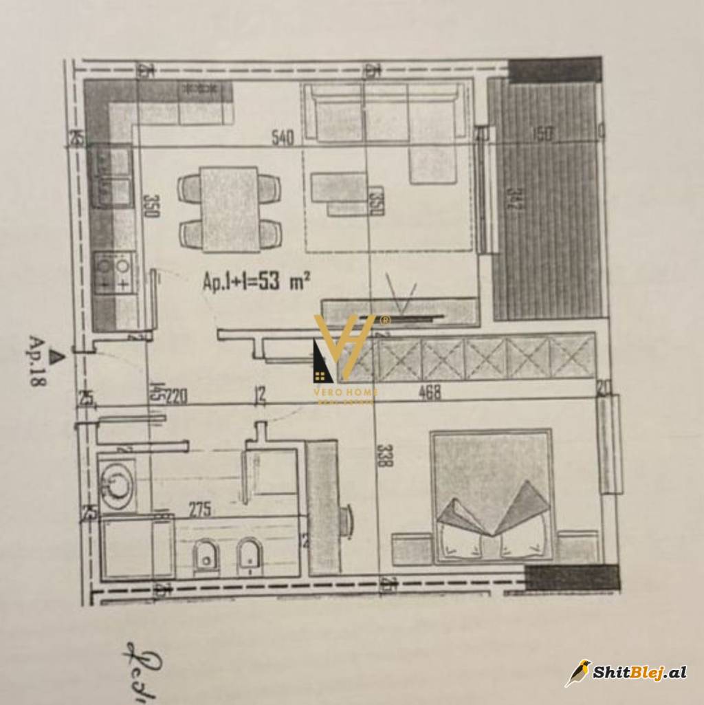 APARTAMENT 1+1+BLK NE KAMEZ 63.000 EURO