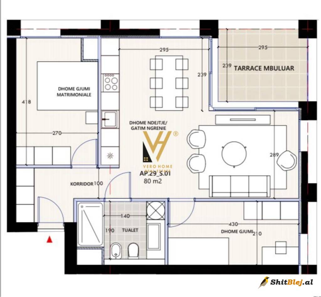  2+1+BLK TE VLORA MARINA 333.000 EURO