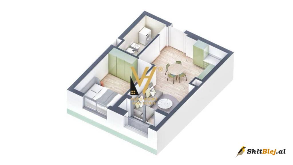 APARTAMENT 1+1+BLK NE ALI DEM 93.000 EUR
