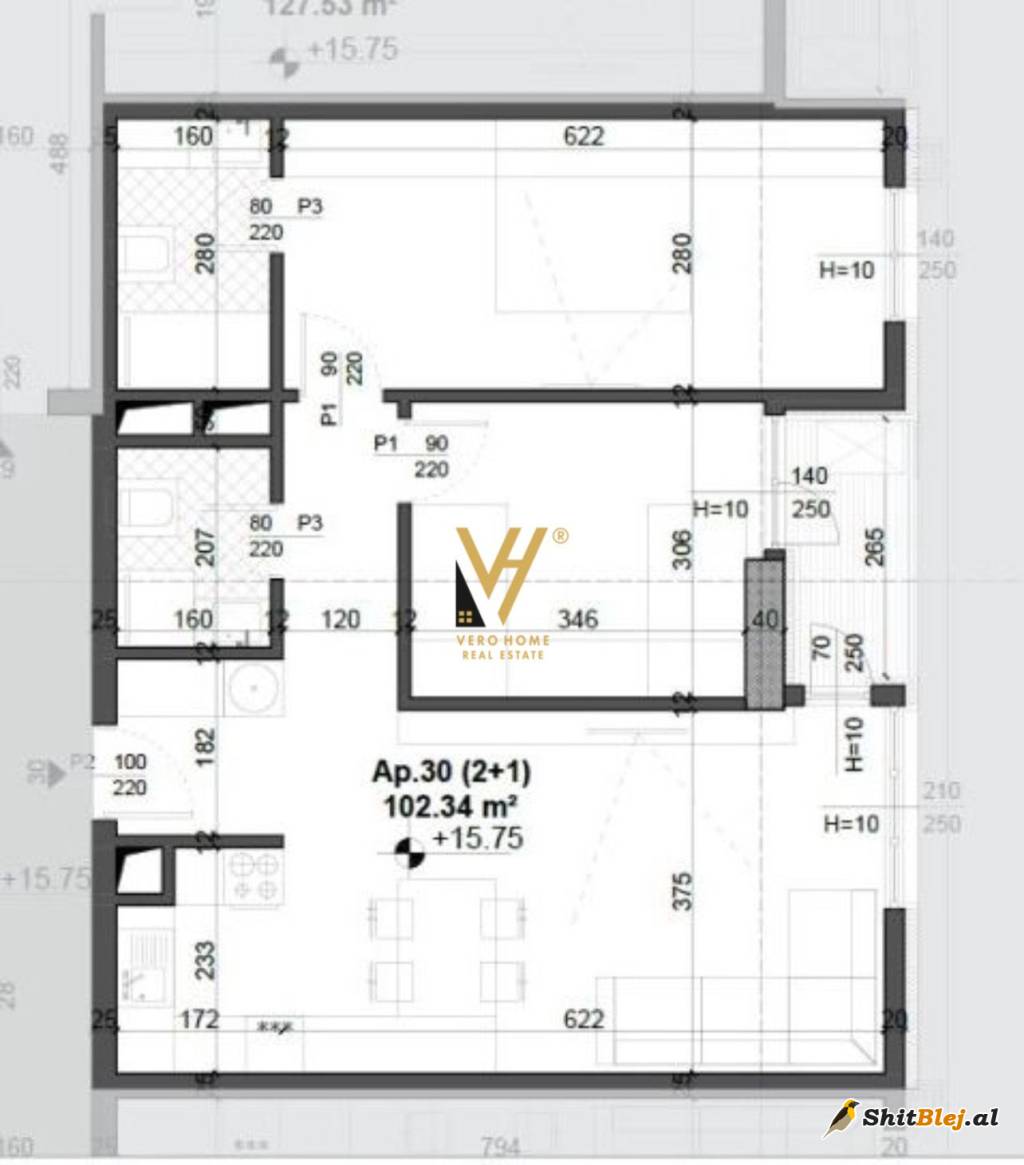 2+1+2BLK TE FUSHA AVIACIONIT 153.600 EUR